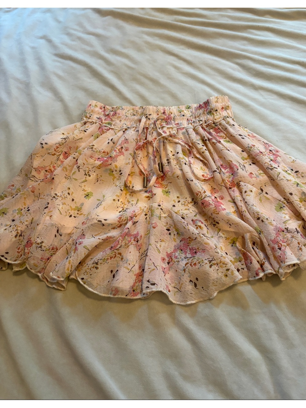 bishop + young Pastel Pink Floral Circle Skirt